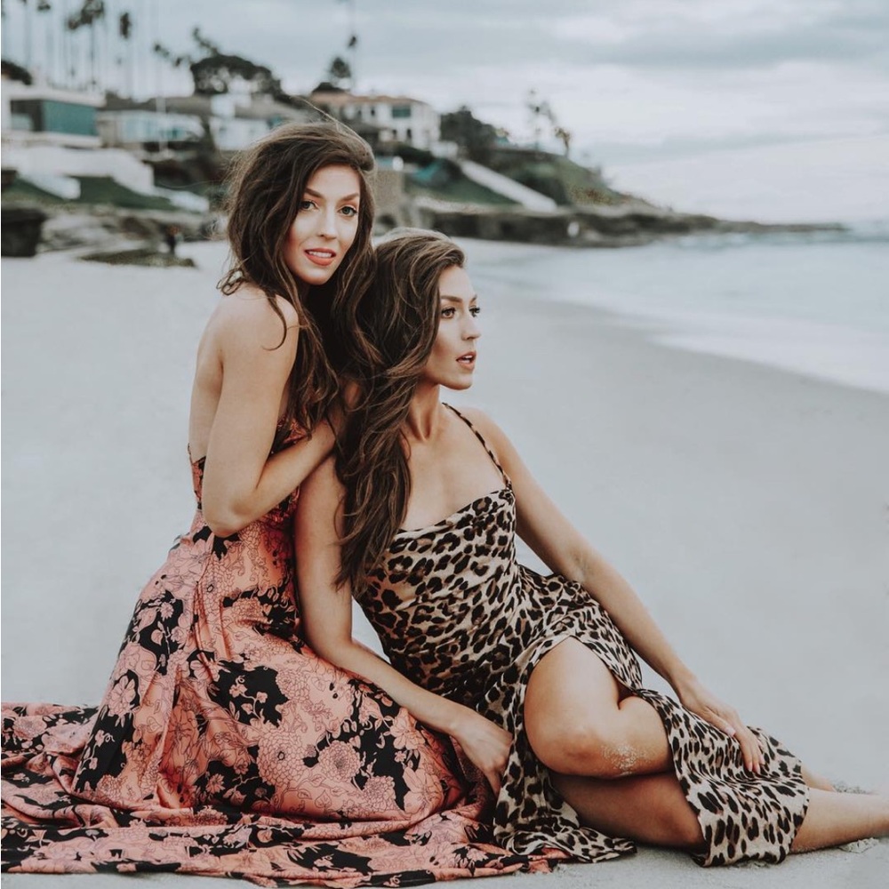 Lulu's Orange/Rust Floral Maxi Dress